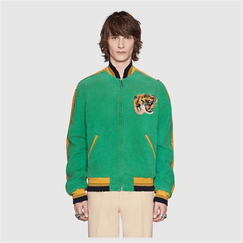 gucci washed bomber jacket with appliqués|gucci bomber jacket in kenya.